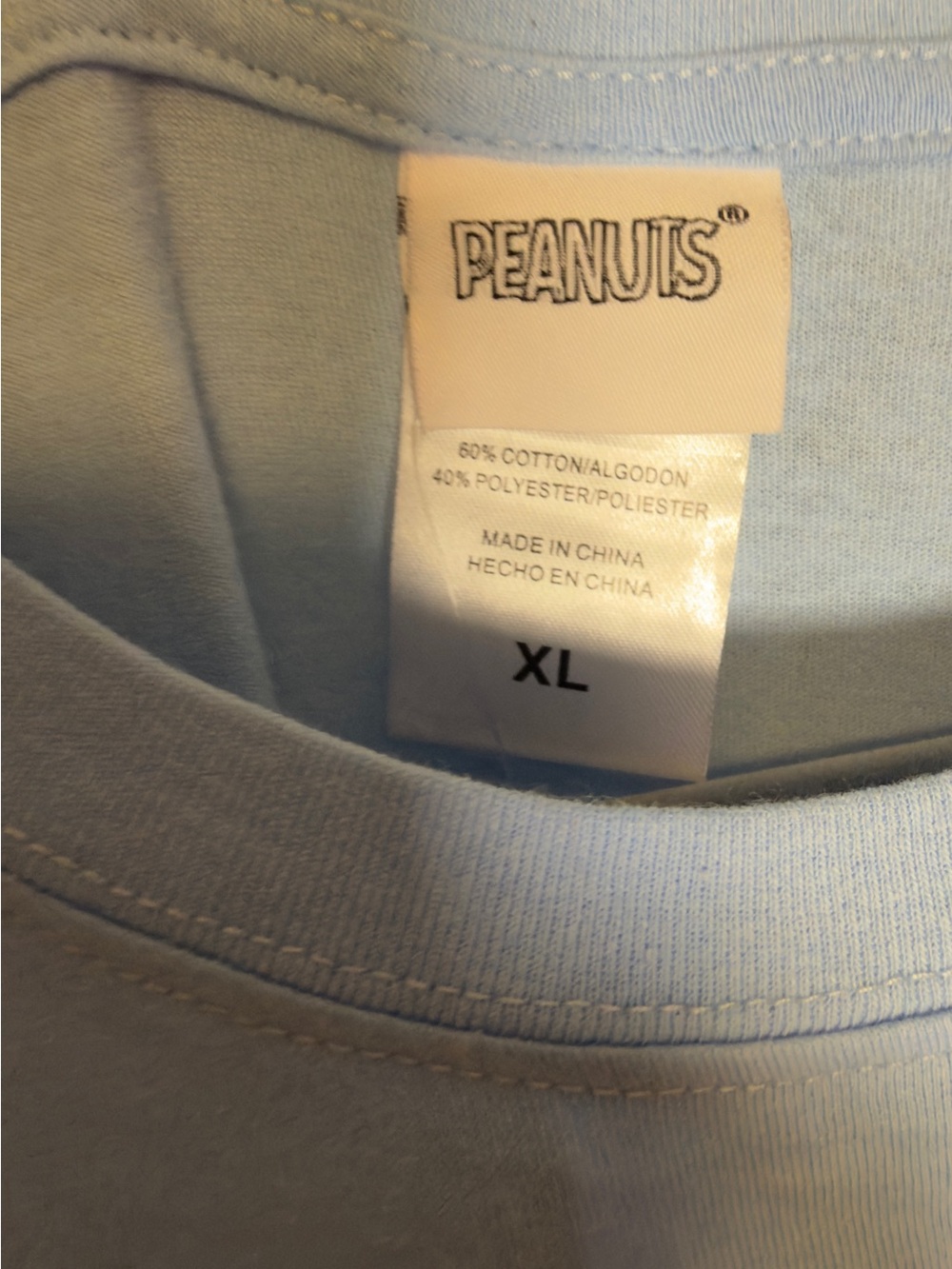 Peanuts Light Blue Snoopy "Good Vibes" Kids Tee - Picture 3 of 3